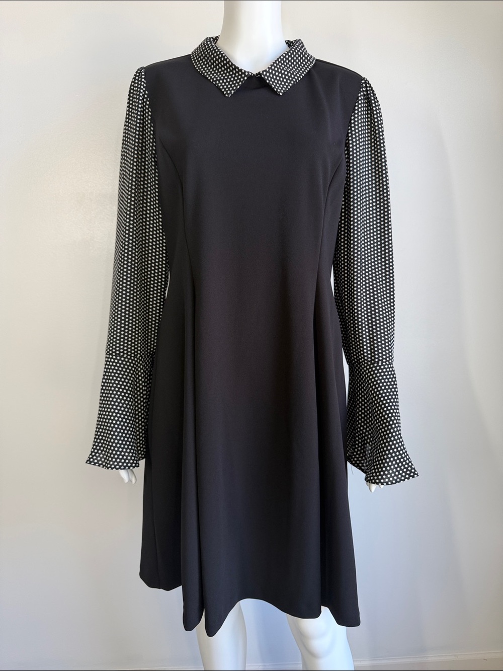Andrew Marc Long Sleeve Collar Neck Shirt Dress - Size 12